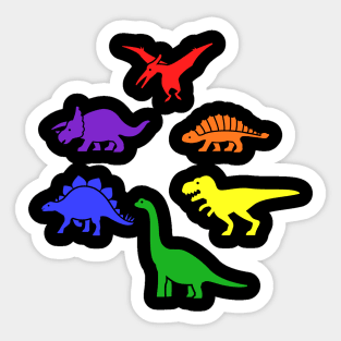 Gay Pride Dinosaurs Sticker